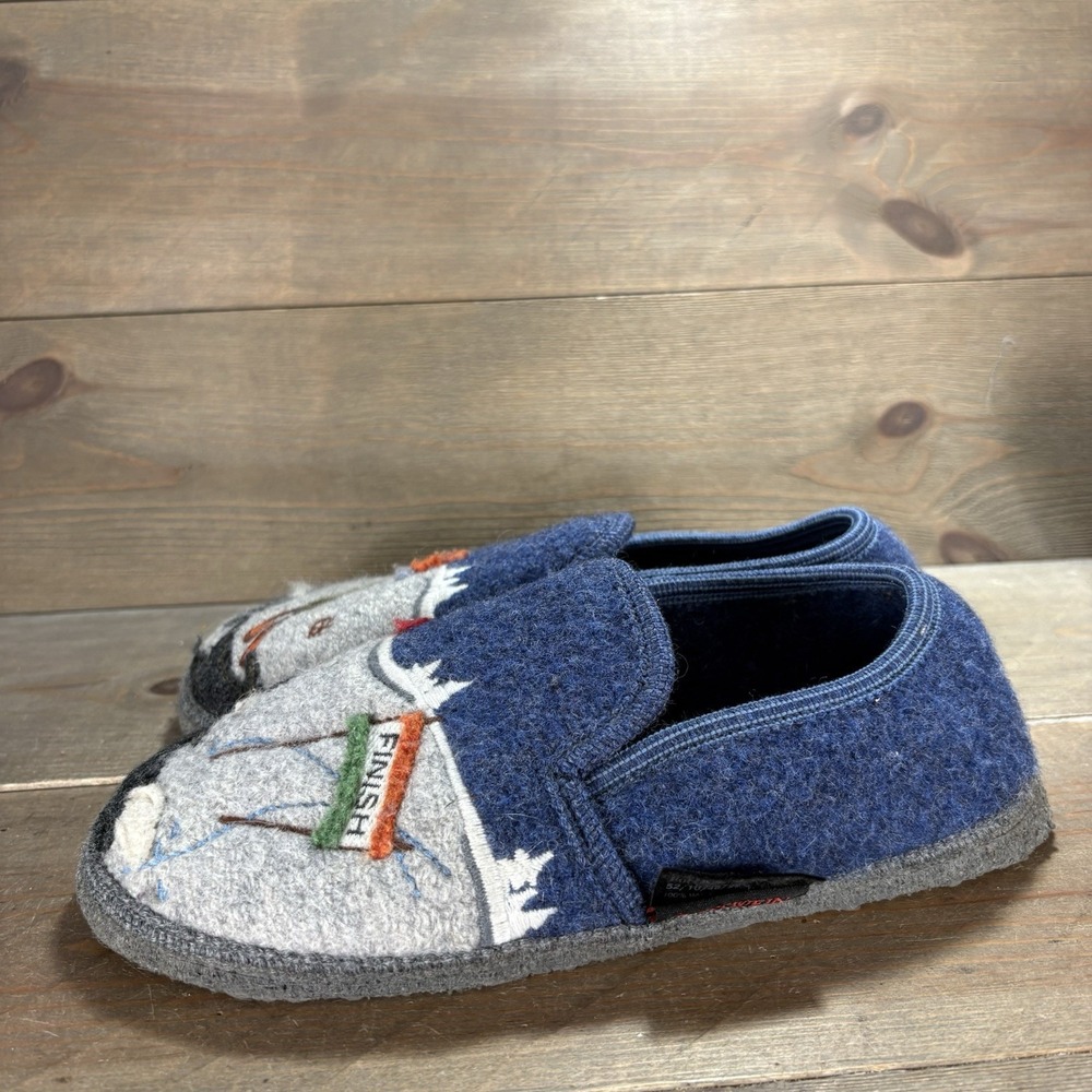giesswein womens size 38 shoes blue wool skiing comfort slippers